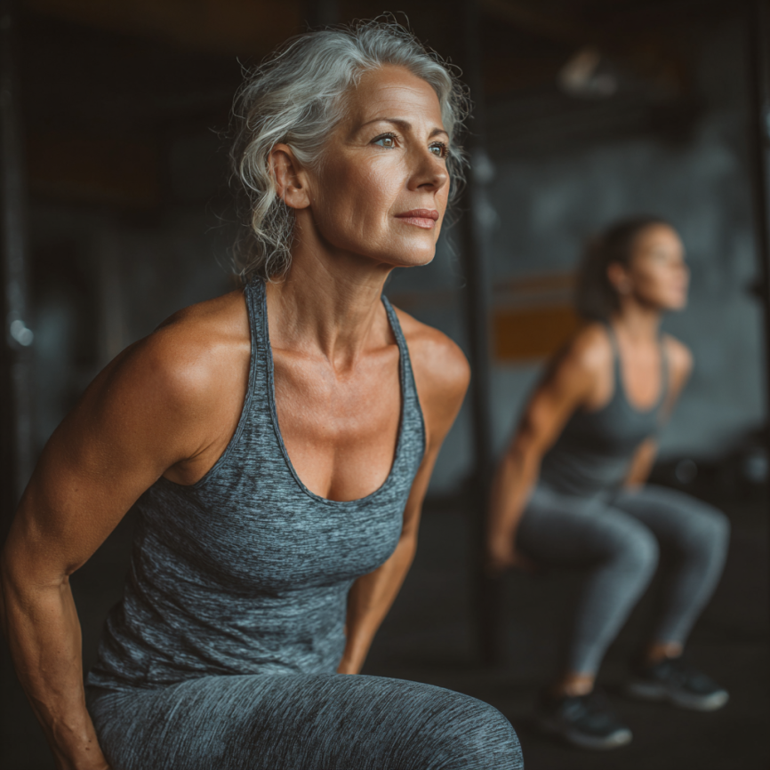 Възрастни хора в групово занятие